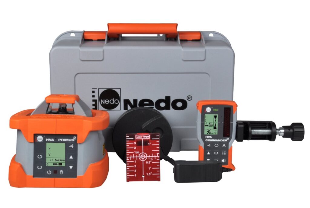 NEDO PRIMUS 2 HVA mit Commander 2 – Rotationslaser horizontal & vertikal