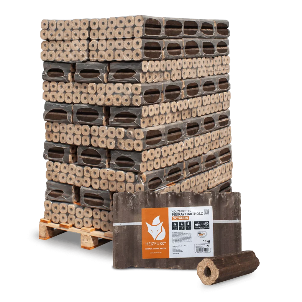 Holzbriketts PiniKay Octagon 96 x 10 kg