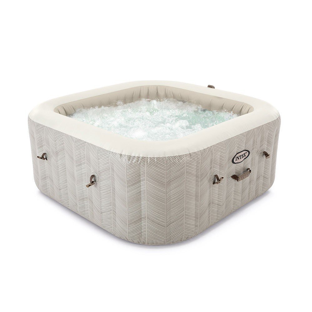 INTEX Chevron – Aufblasbarer Whirlpool für 4 Personen mit Thermoabdeckung