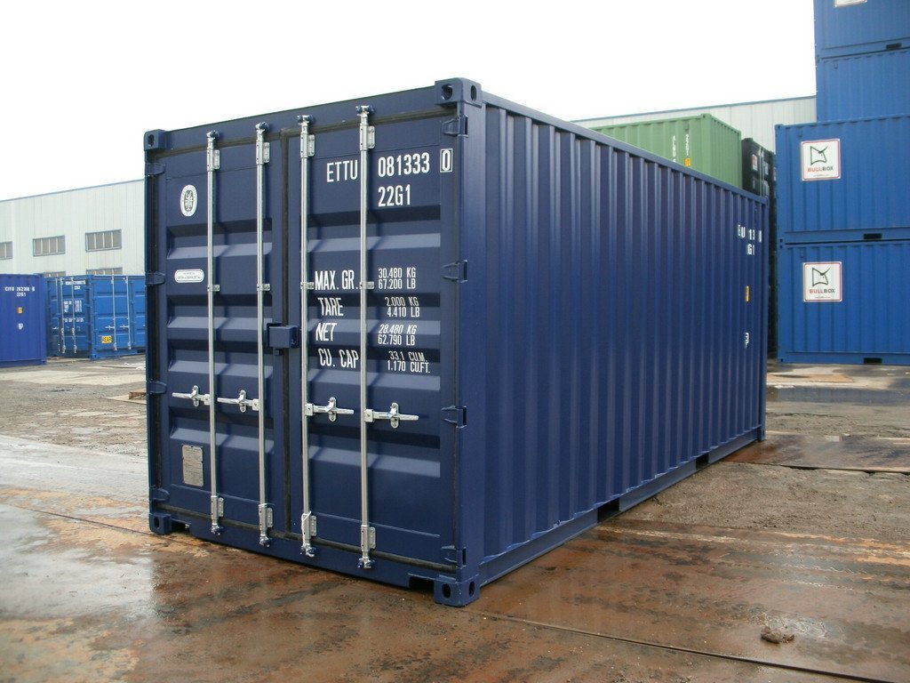 20 Fuß Container, kobaltblau