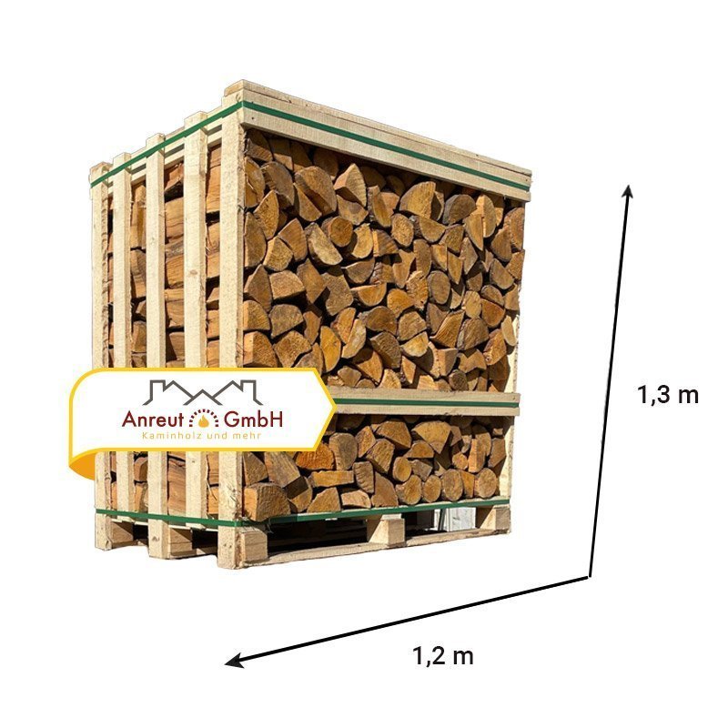 Brennholz Erle, getrocknet – 1,6 SRM / 1 RM, ca. 25 cm