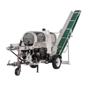 LUMAG SSA-400Z-HPRO/S – Zapfwellen-Sägespaltmaschine mit Förderband & Zuführförderband